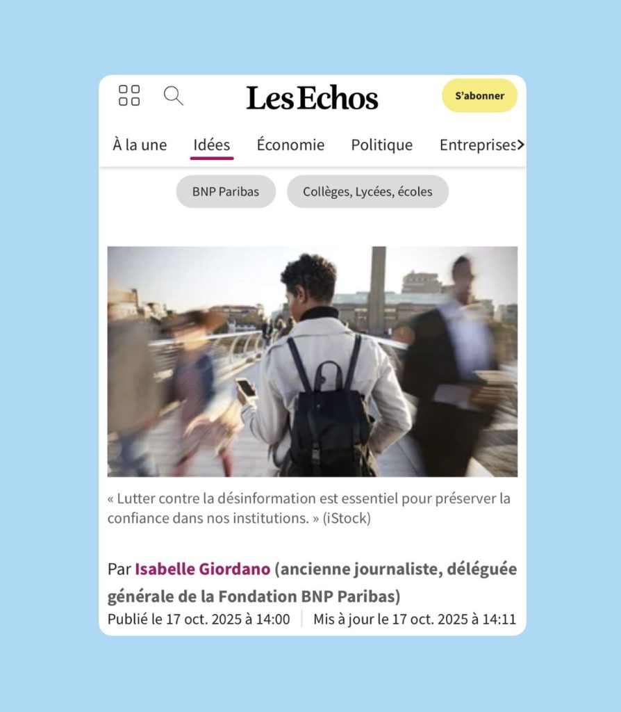 Capture Tribune Isabelle Giordano Les Echos